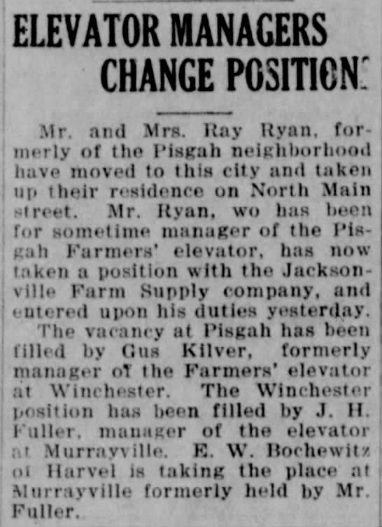 August 18, 1925 - Pisgah Elevator